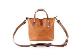AVERY LEATHER TOTE BAG - MINI CROSSBODY - HONEY - IN STOCK