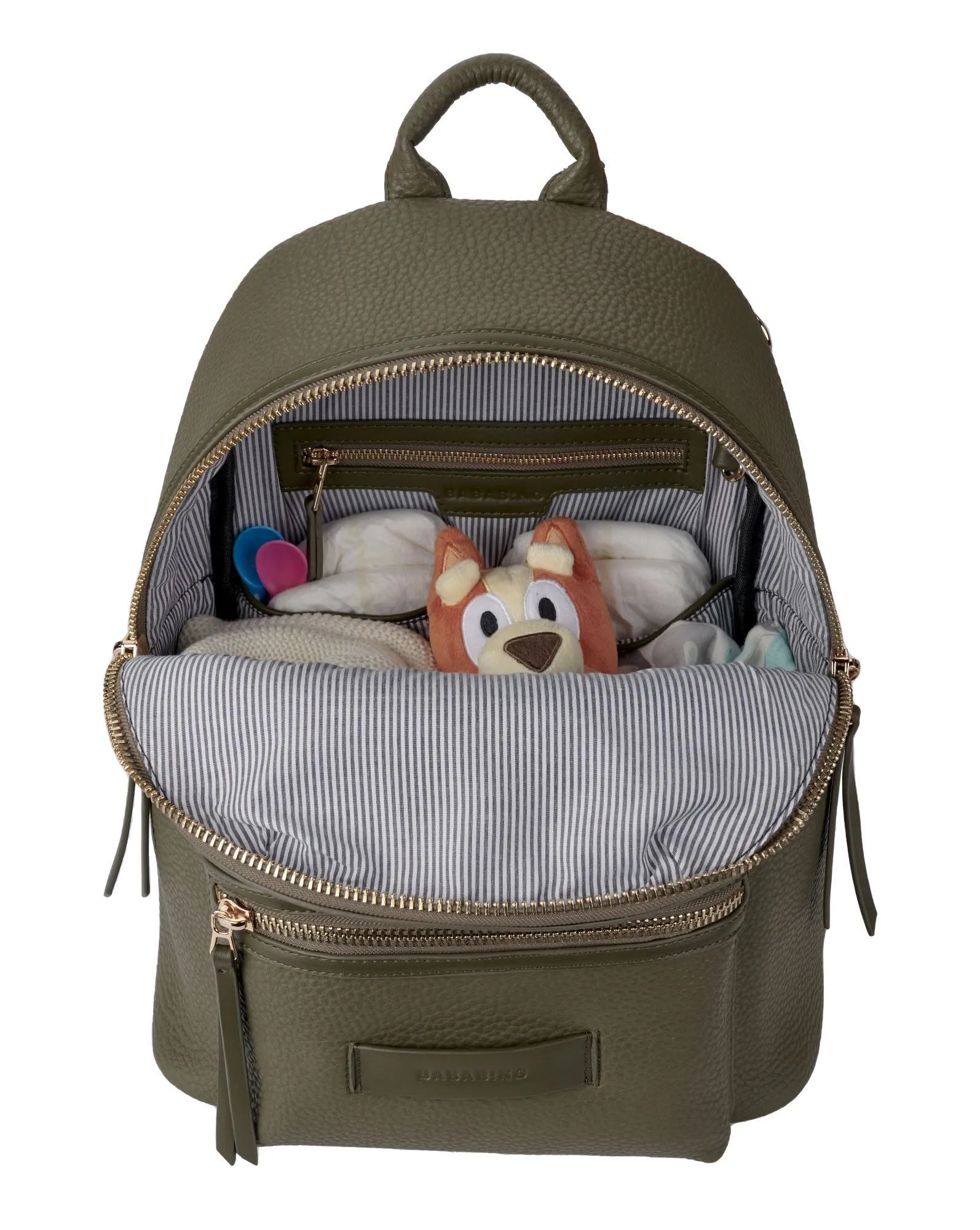 Bababing Luca Vegan Leather Changing Backpack - Olive