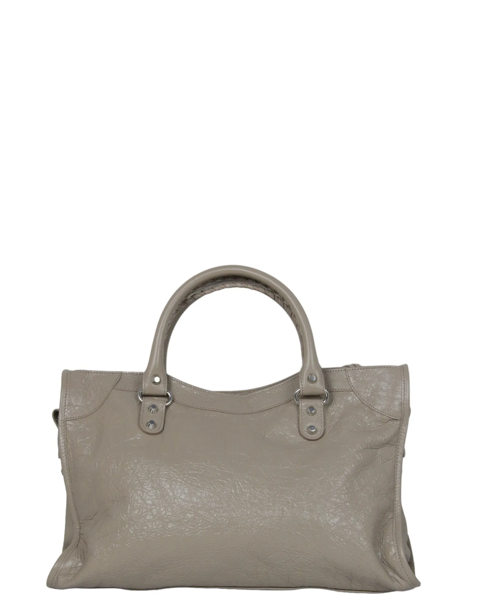Balenciaga Grey Leather Medium Le City Bag