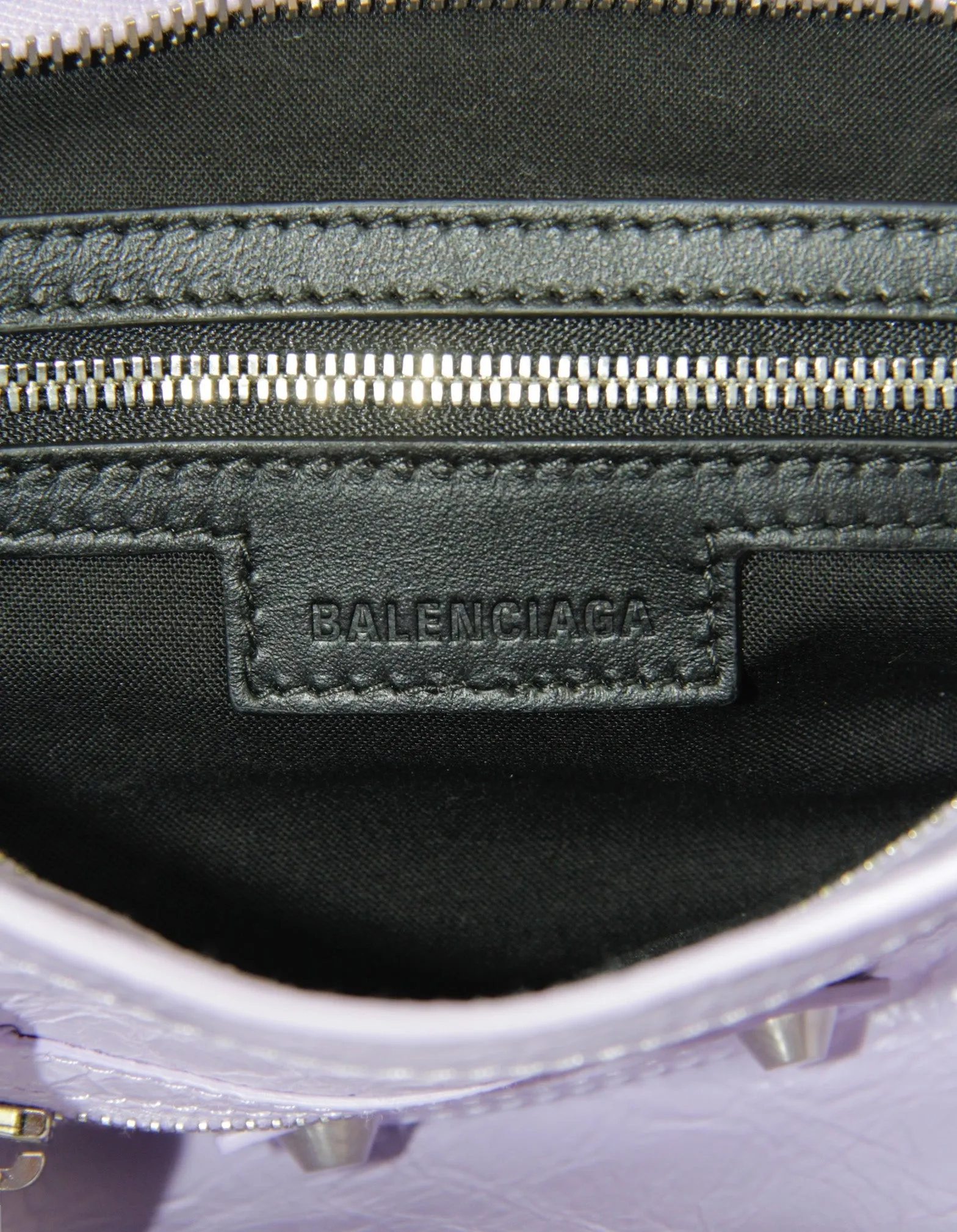 Balenciaga Lilac Leather Small Le City Bag