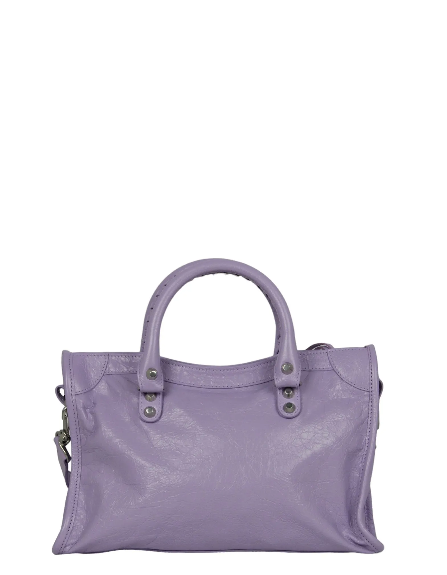 Balenciaga Lilac Leather Small Le City Bag