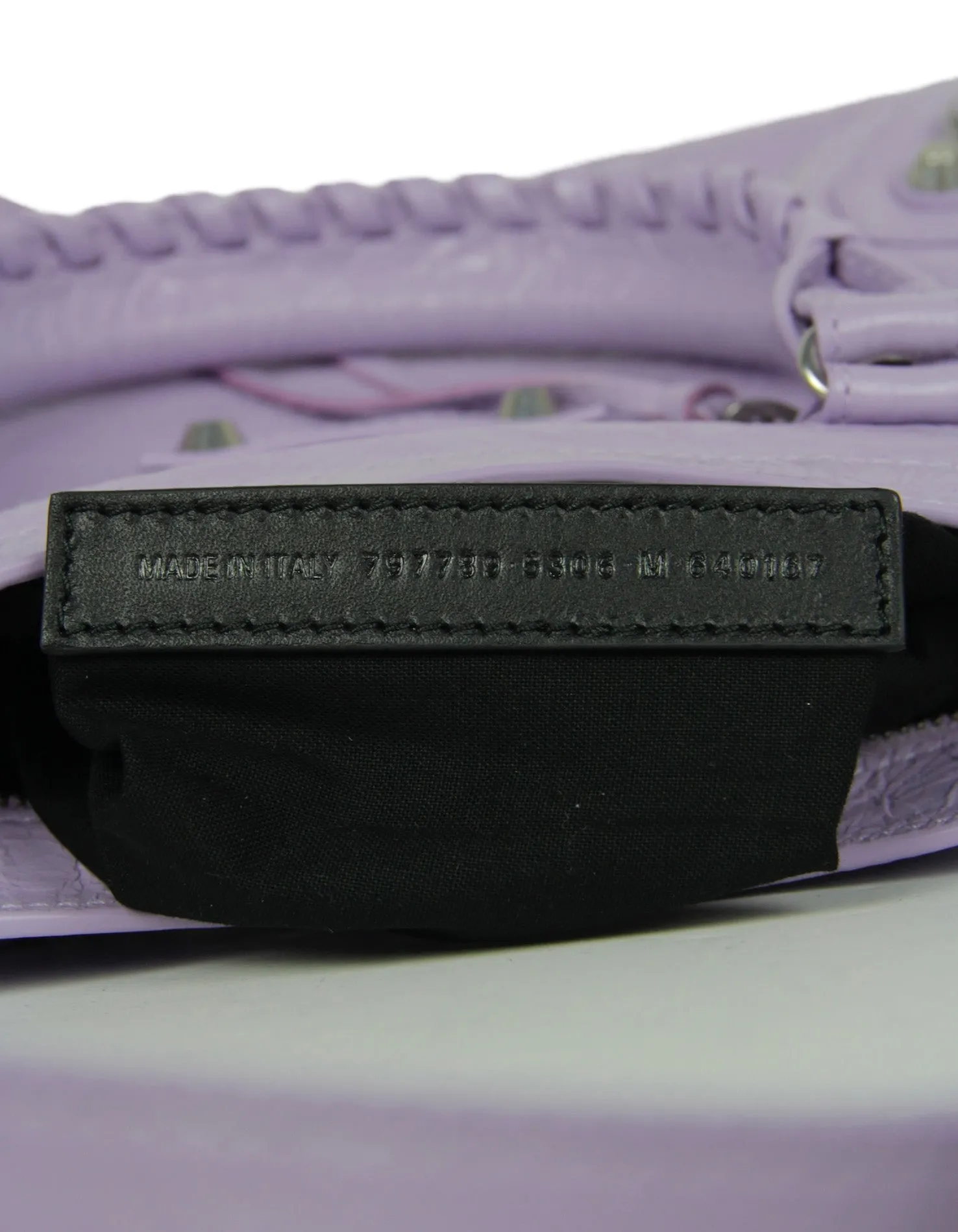 Balenciaga Lilac Leather Small Le City Bag
