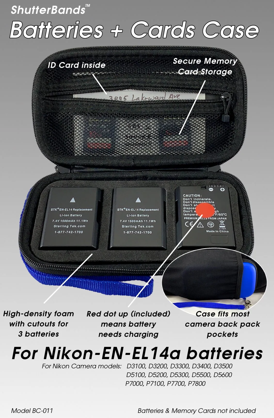 Batteries   Cards for Nikon EN-EL14a batteries