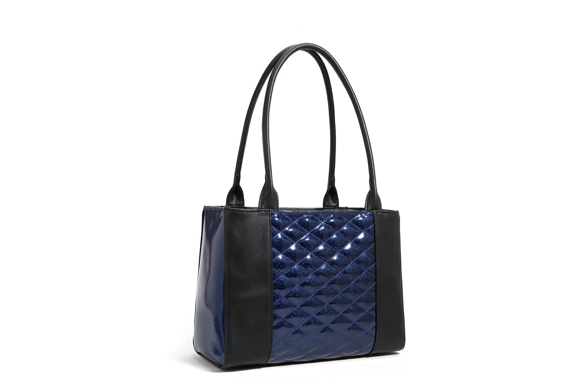 Black and Royal Blue Sparkle Cha Cha Totes