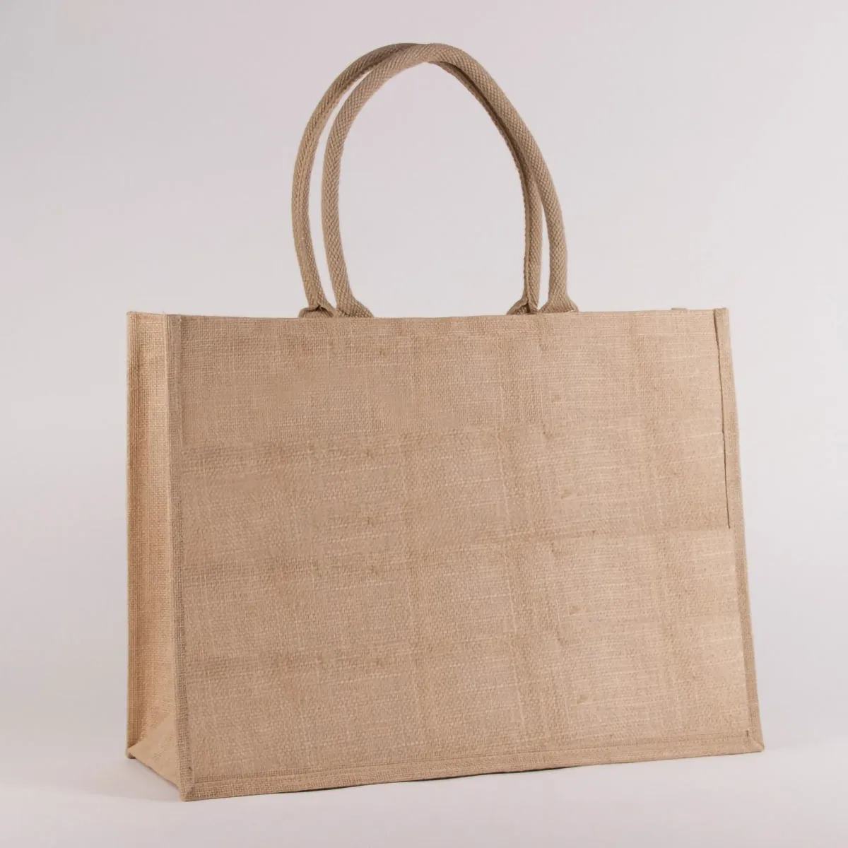 Black Jute Pocket Tote