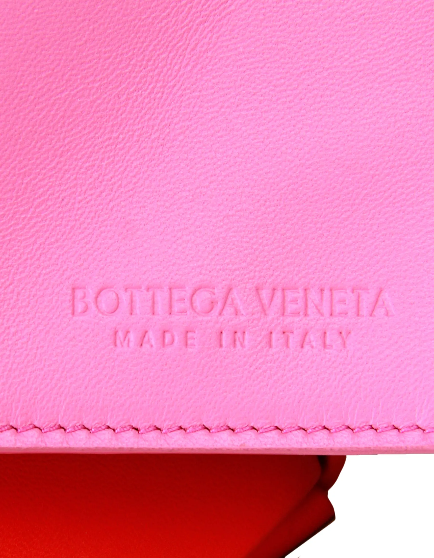 Bottega Veneta Red/Pink Medium Arco Intrecciato Leather Tote Bag