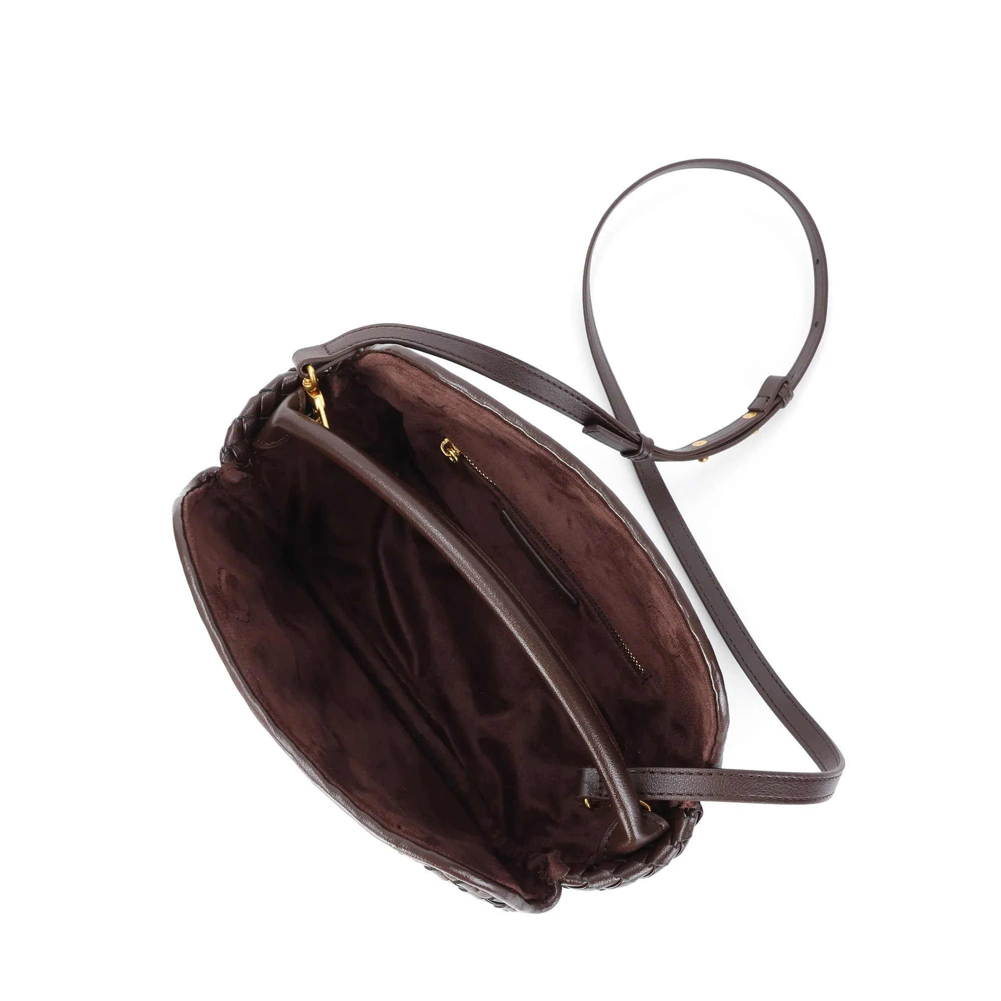 Braided Leather Crossbody Bag
