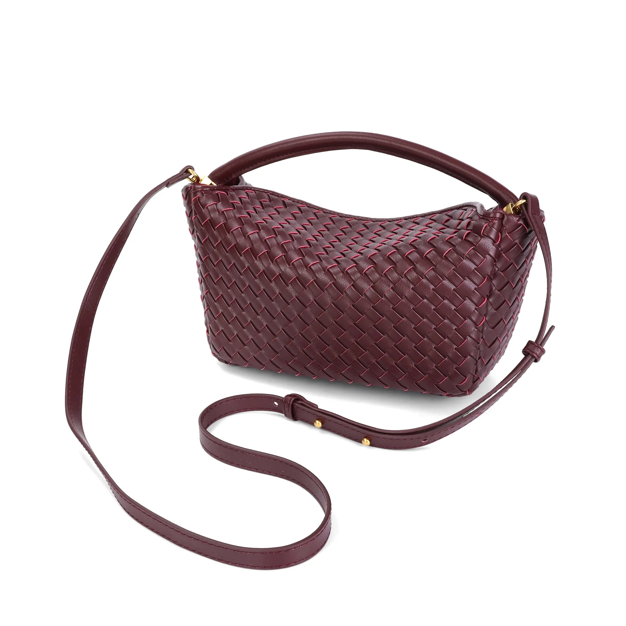 Braided Leather Crossbody Bag