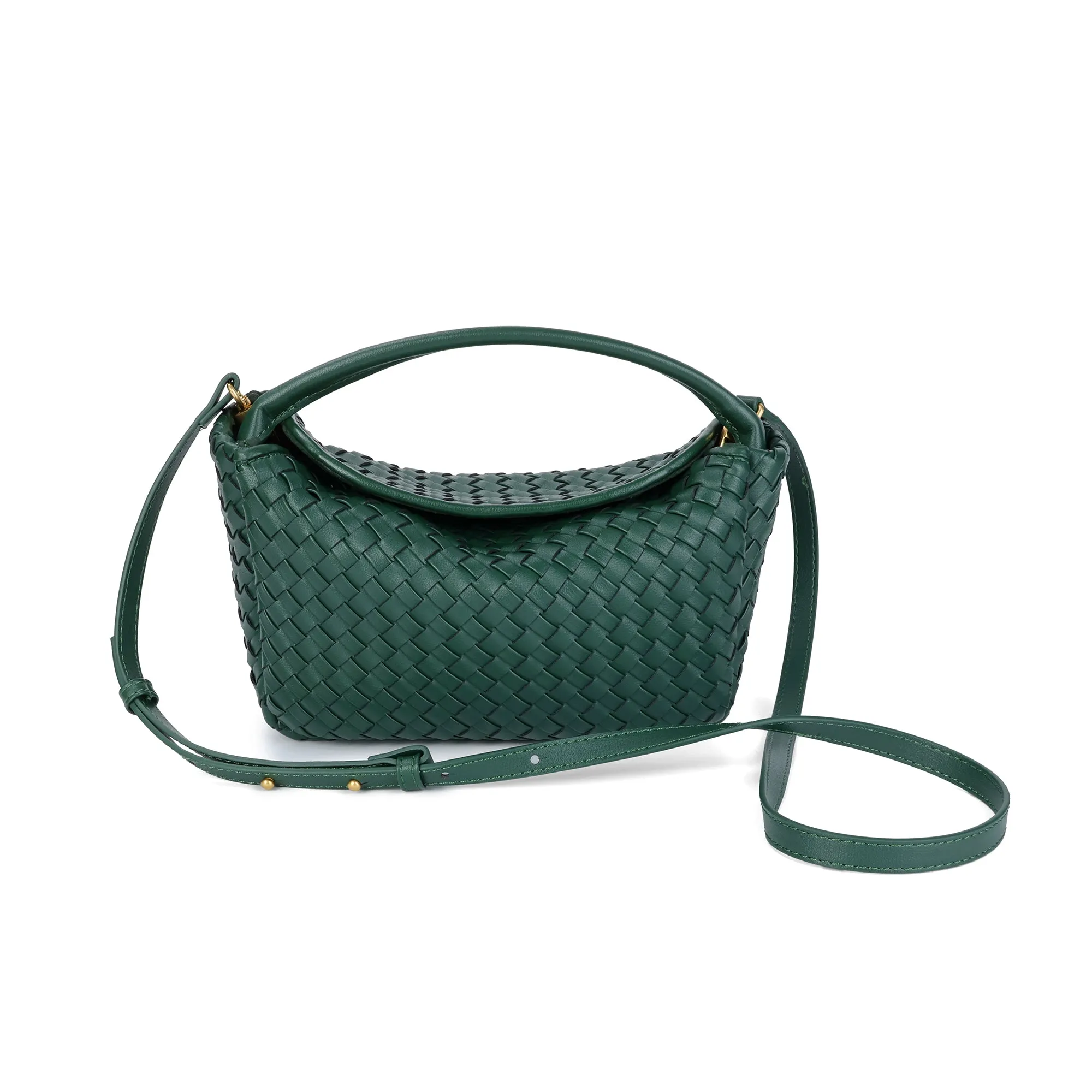 Braided Leather Crossbody Bag