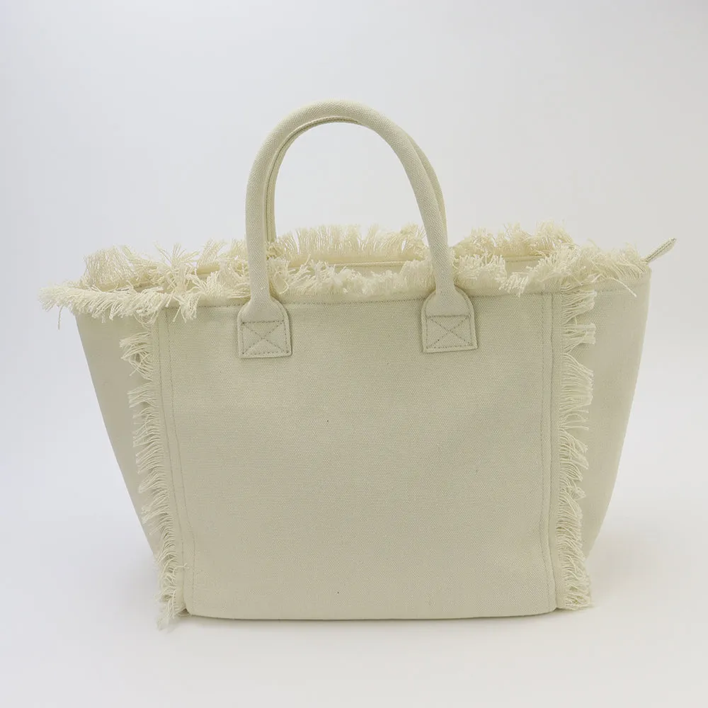 Canvas Beach Tote - Beige