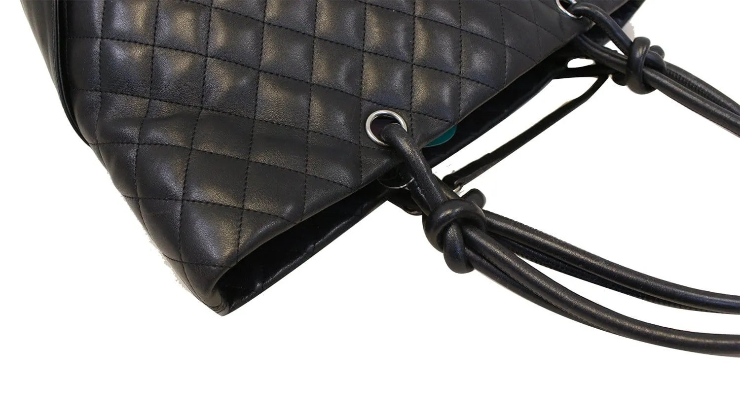 CHANEL Black Calf Skin Leather Large Cambon Tote Bag