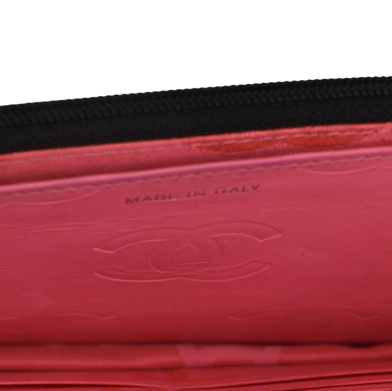 CHANEL Cambon Ligne Wallet On Chain Quilted Leather Clutch Crossbody Bag Black