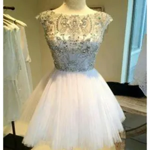 Charming mismatched cap sleeve sparkly mini for teens casual homecoming prom dresses, BD00140