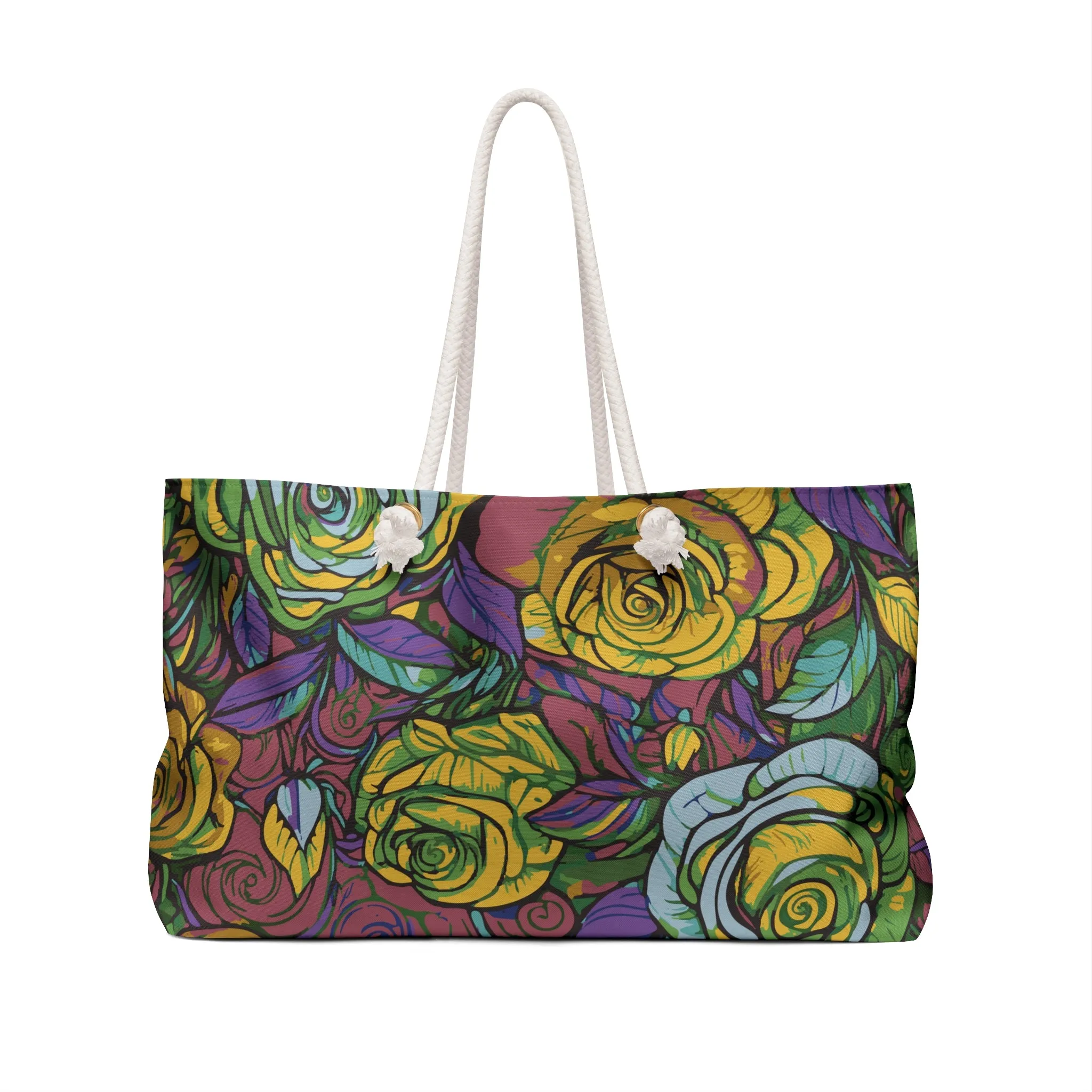 Colorful Floral Weekender Bag - Perfect for Travel & Outdoor Adventures