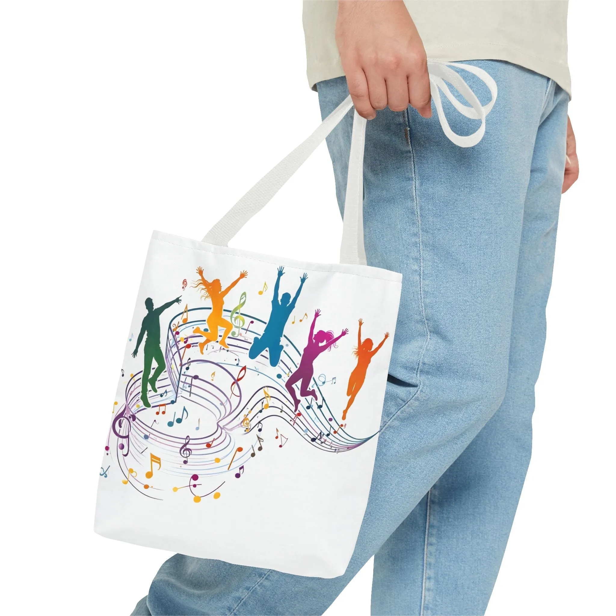 Colorful Music Celebration Tote Bag - Perfect for Music Lovers and Festivals