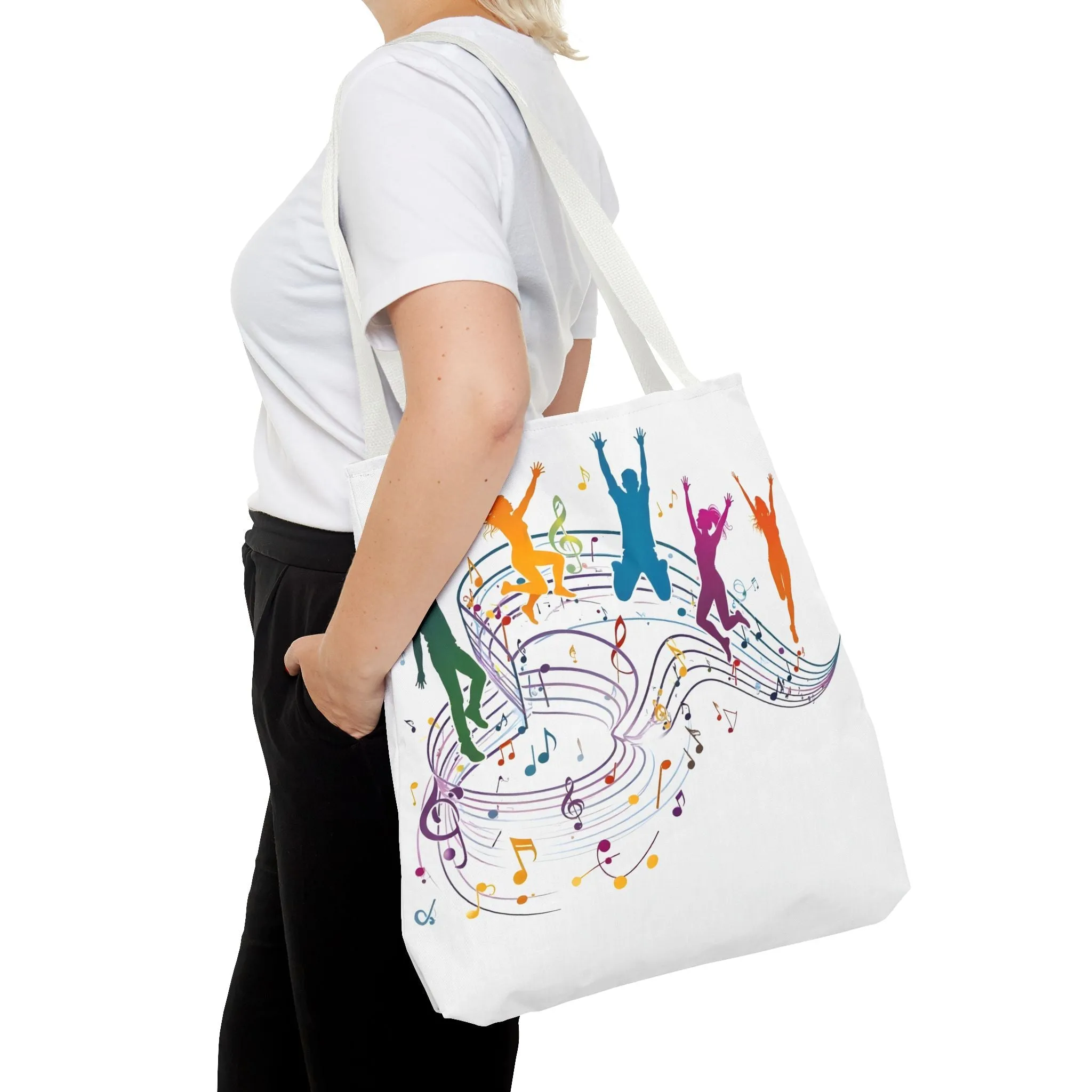 Colorful Music Celebration Tote Bag - Perfect for Music Lovers and Festivals