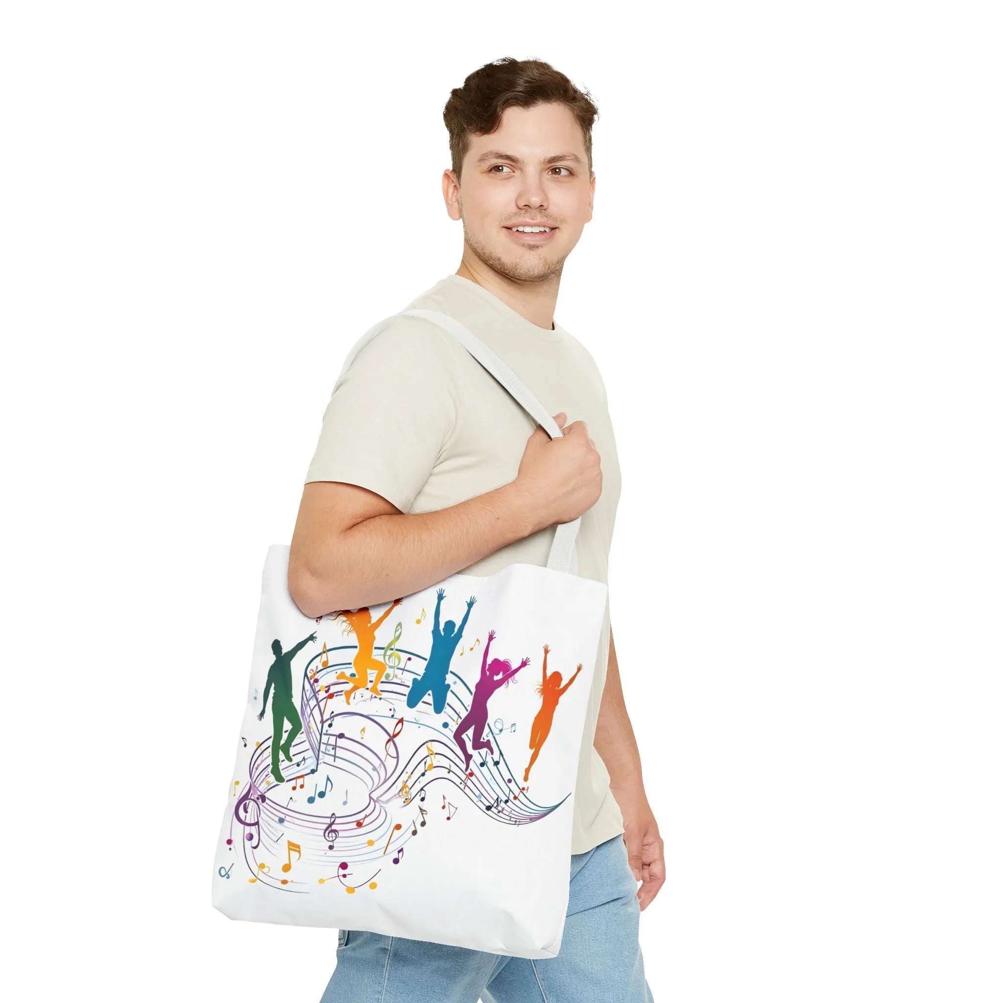 Colorful Music Celebration Tote Bag - Perfect for Music Lovers and Festivals