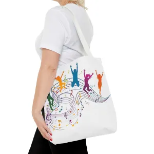 Colorful Music Celebration Tote Bag - Perfect for Music Lovers and Festivals