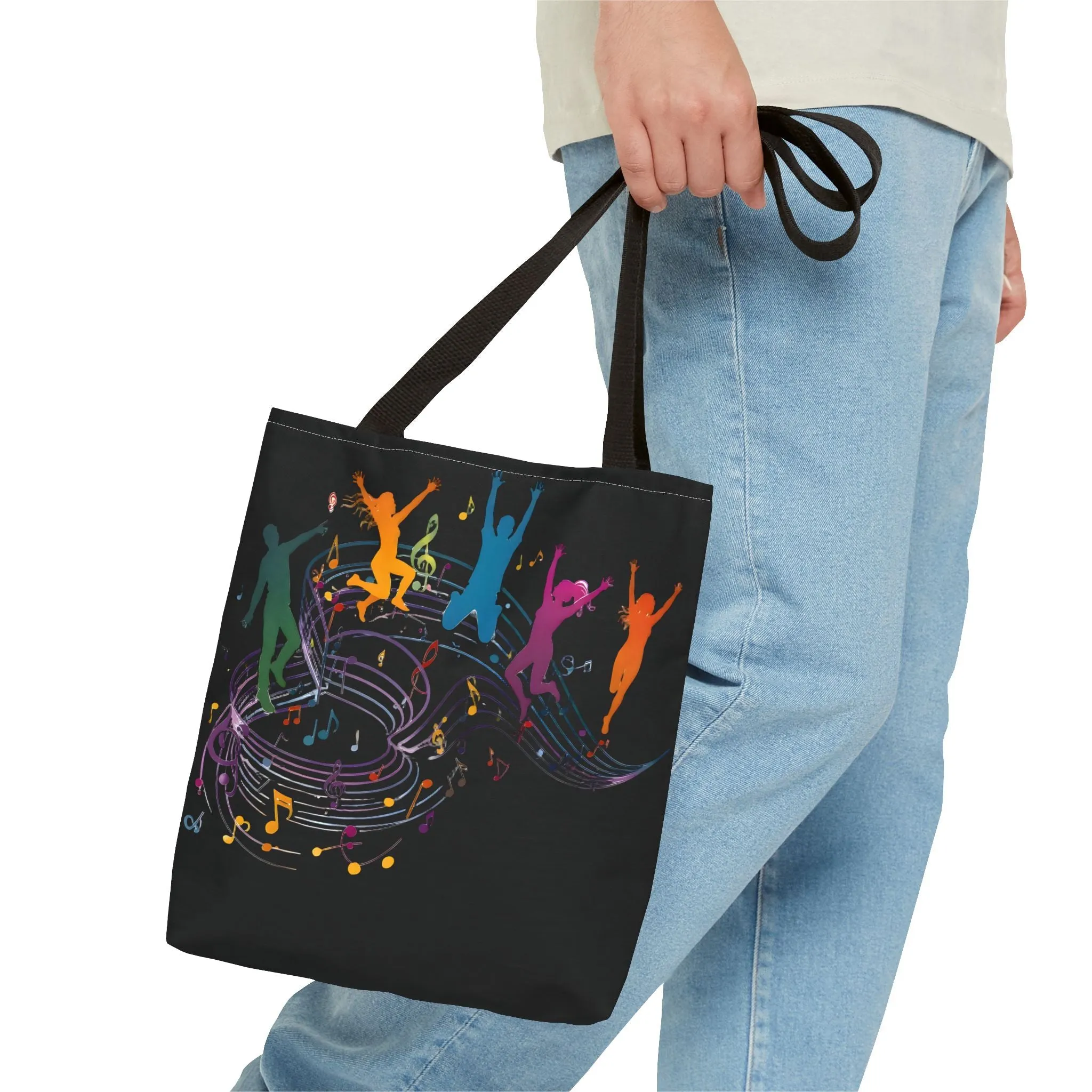 Colorful Music Vibes Tote Bag - Perfect for Music Lovers & Festival Goers