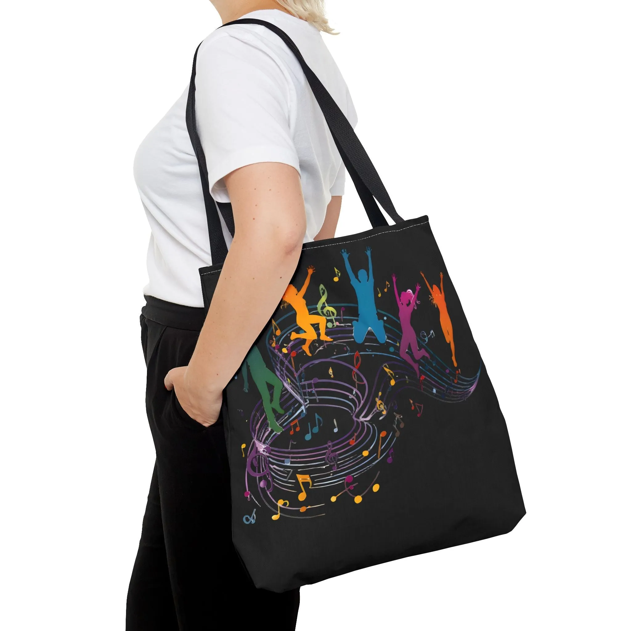 Colorful Music Vibes Tote Bag - Perfect for Music Lovers & Festival Goers