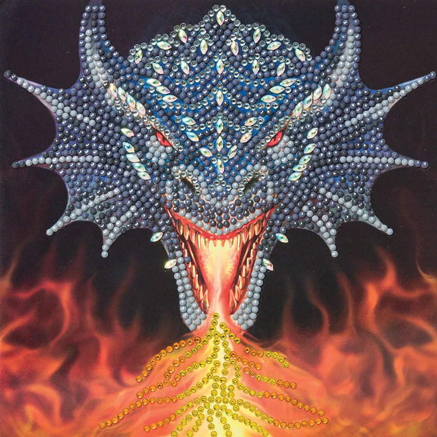 Craft Buddy "Dragon Fire Head" Crystal Art Card Kit