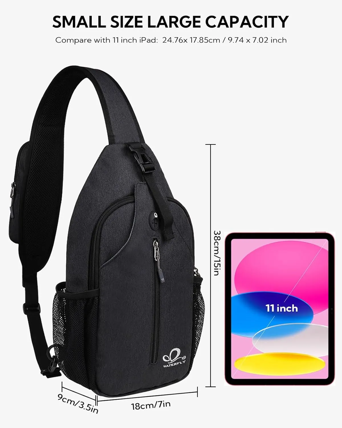 Crossbody Sling Backpack Sling Bag Travel Hiking Chest Bag Daypack