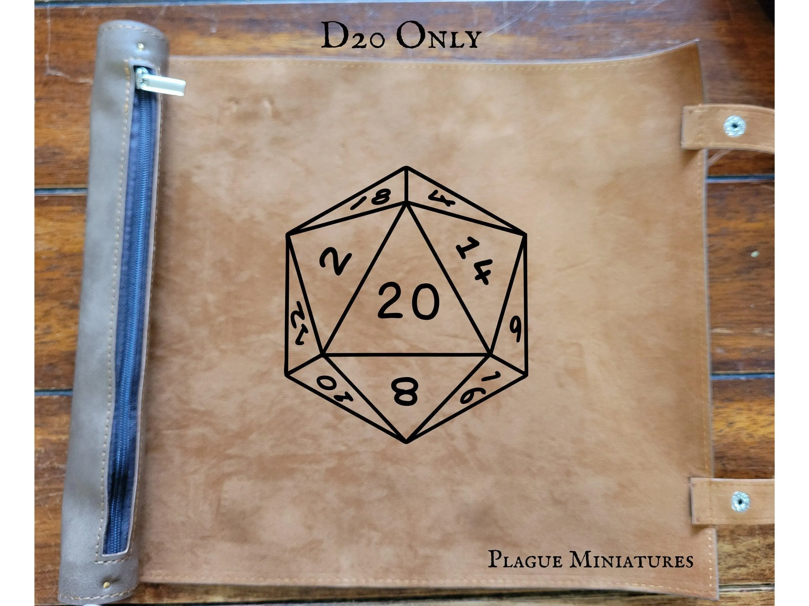 Dice Mat, dice storage and scroll of rolling mat, felt and leather dnd dice mat for RPG Tabletop gaming, custom Dice mat