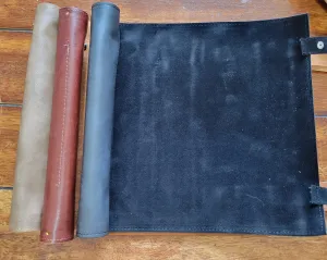 Dice Mat, dice storage and scroll of rolling mat, felt and leather dnd dice mat for RPG Tabletop gaming, custom Dice mat