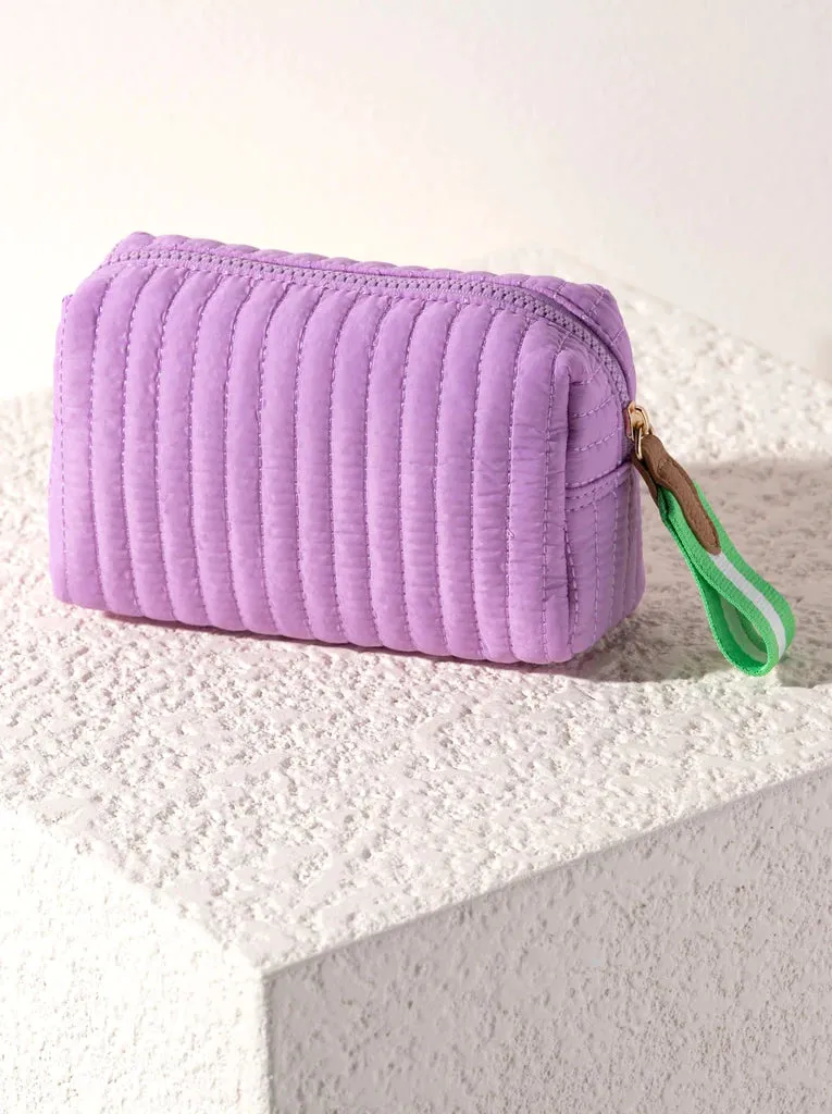 Ezra Quilted Nylon Cosmetic Pouch