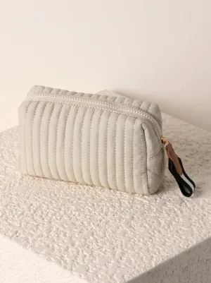 Ezra Quilted Nylon Cosmetic Pouch