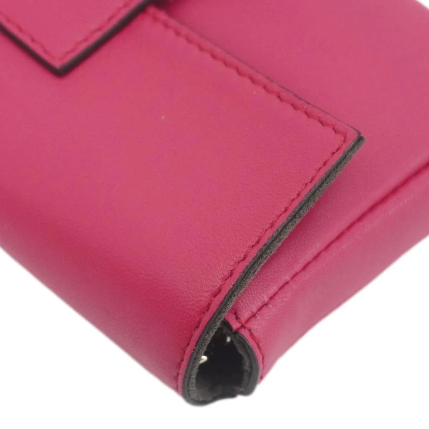 FENDI Micro Baguette Leather Crossbody Bag Pink