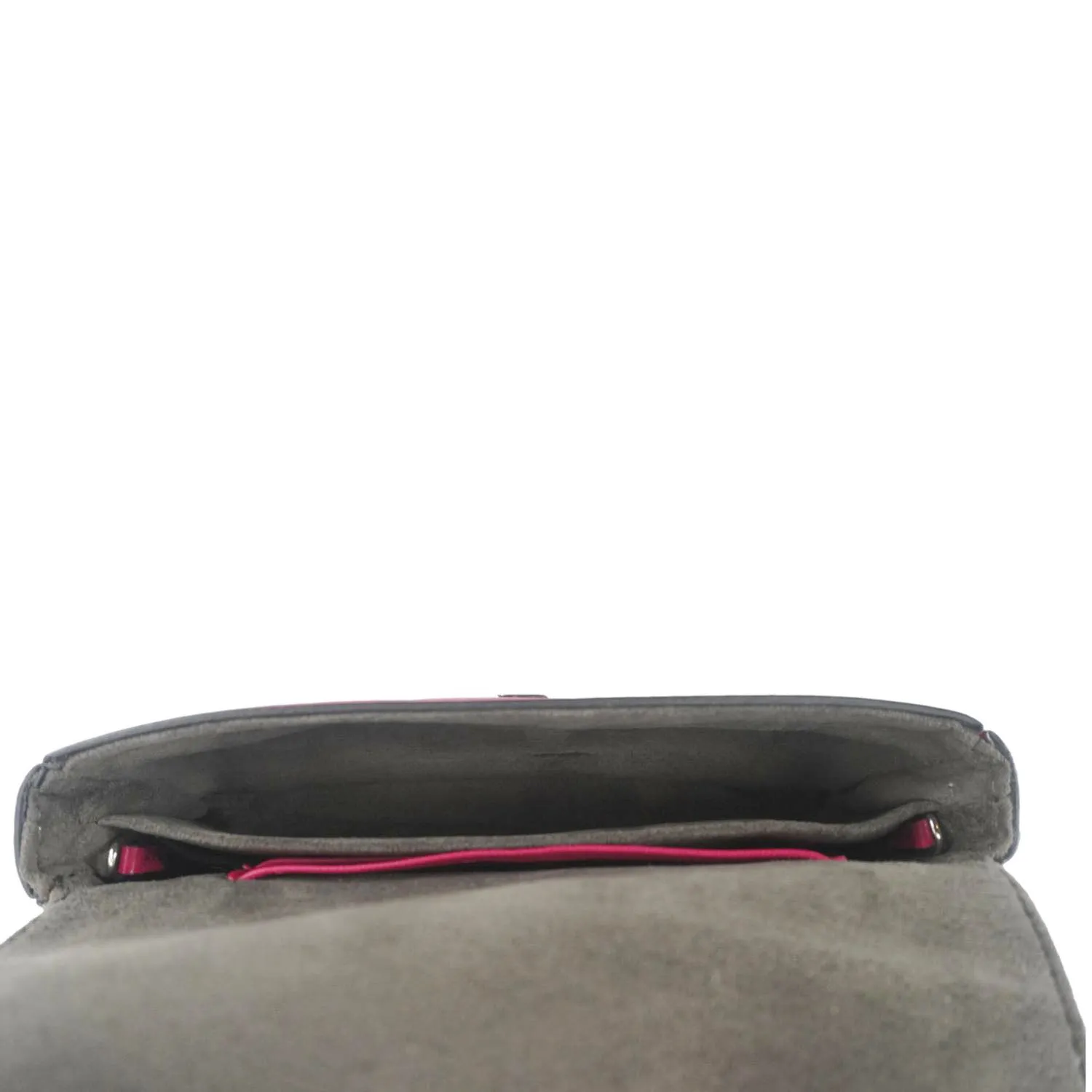 FENDI Micro Baguette Leather Crossbody Bag Pink