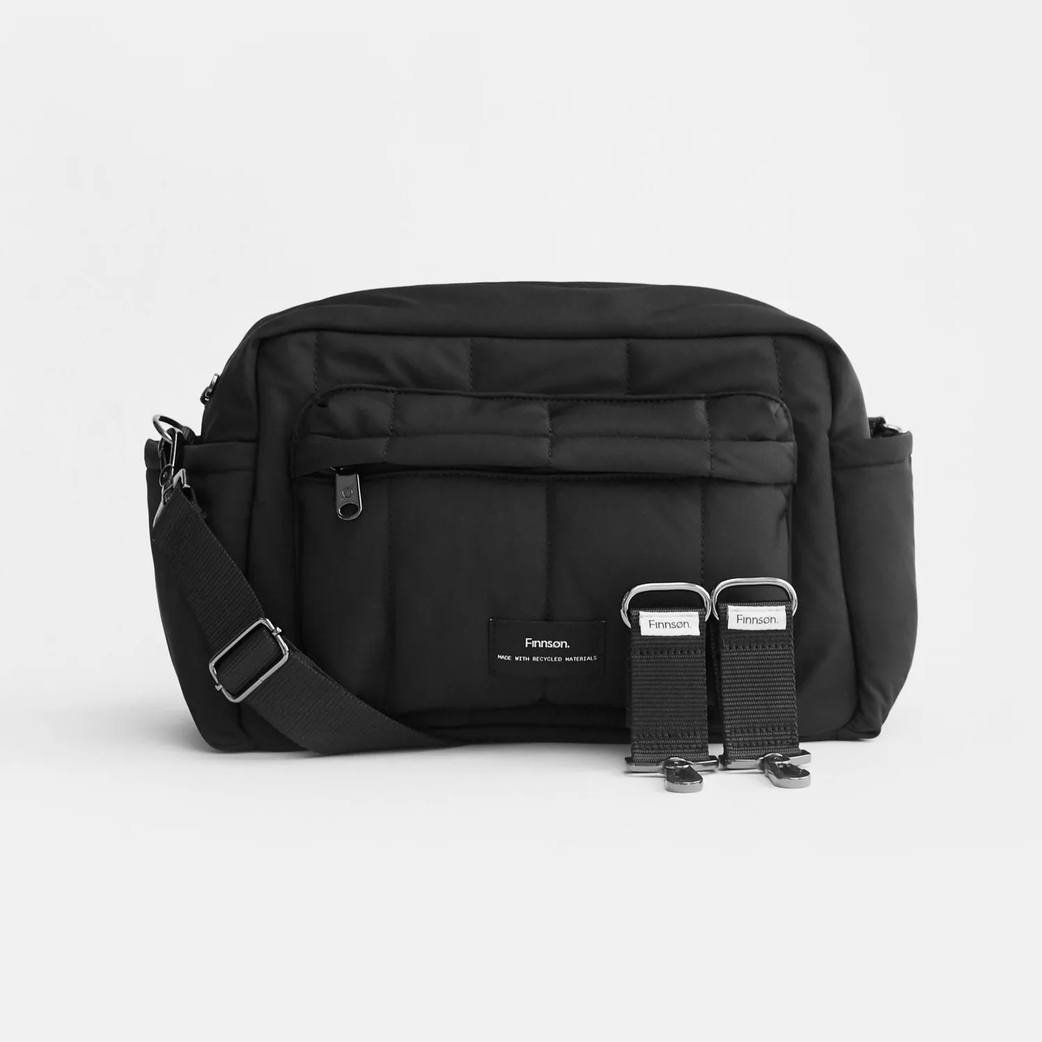 Freya Eco Oversized Stroller Organiser with Stroller Clips (Black)