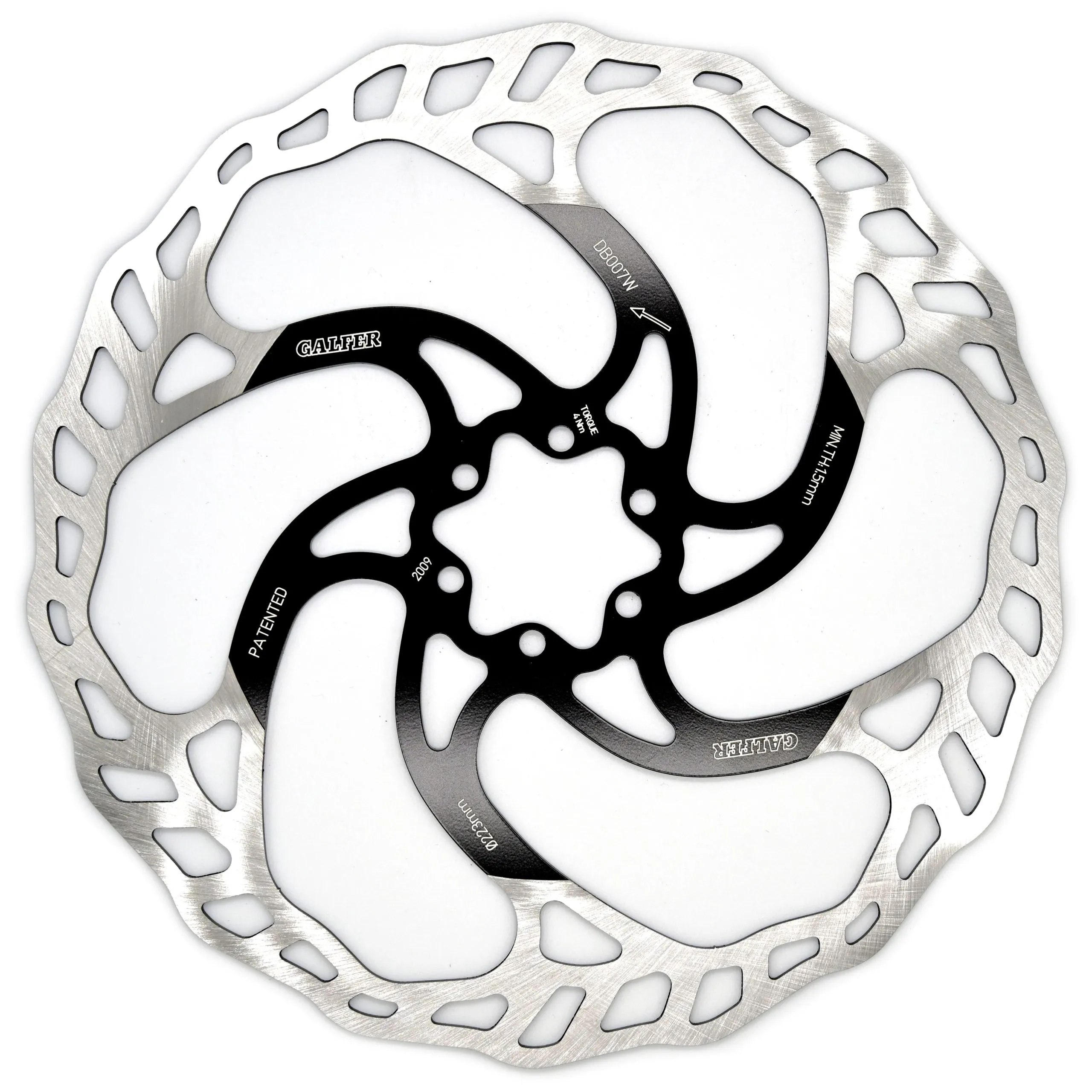 Galfer Wave Disc Brake Rotor - 223mm, 2.0mm 6-Bolt