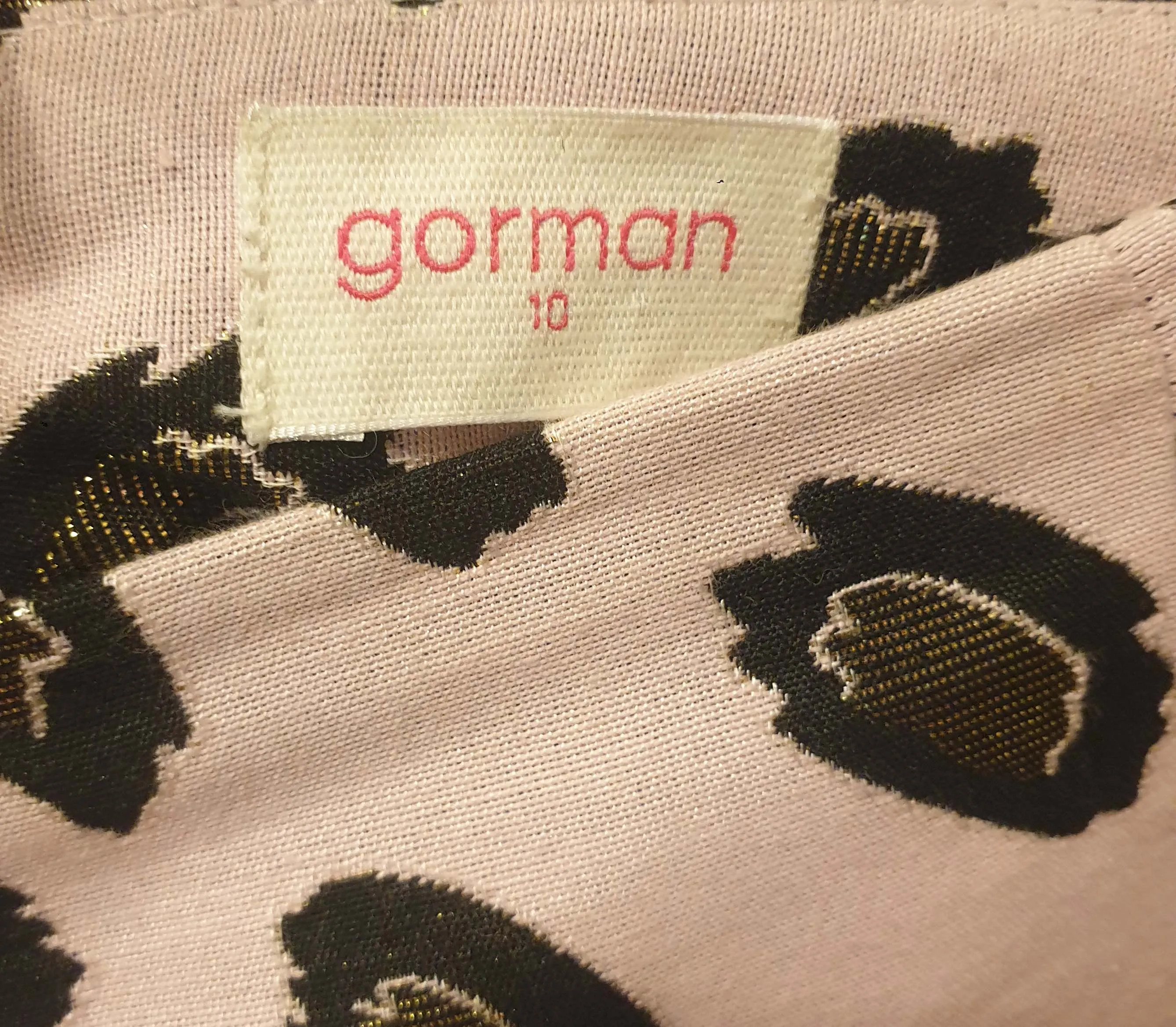 Gorman pink animal print mini skirt size 10