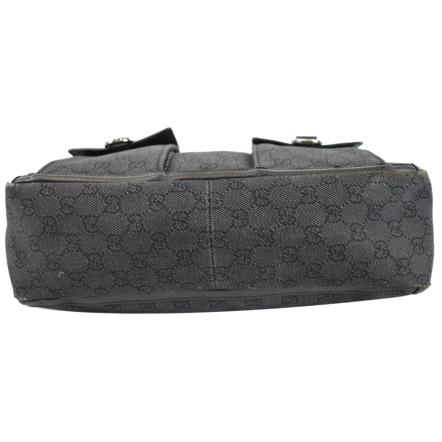 GUCCI Abbey Pocket Medium GG Denim Tote Bag Black 268639 - 20% OFF