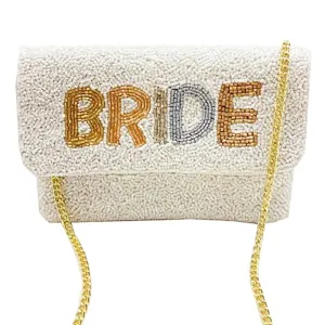 Hand-Beaded "Bride" Handbag – Elegant Wedding Accessory 💍✨.