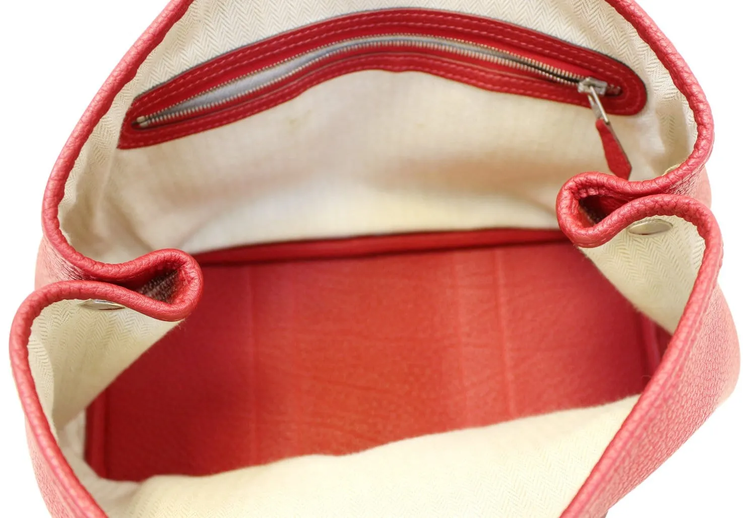 HERMES Negonda Leather Red Garden Party 30 Tote Bag