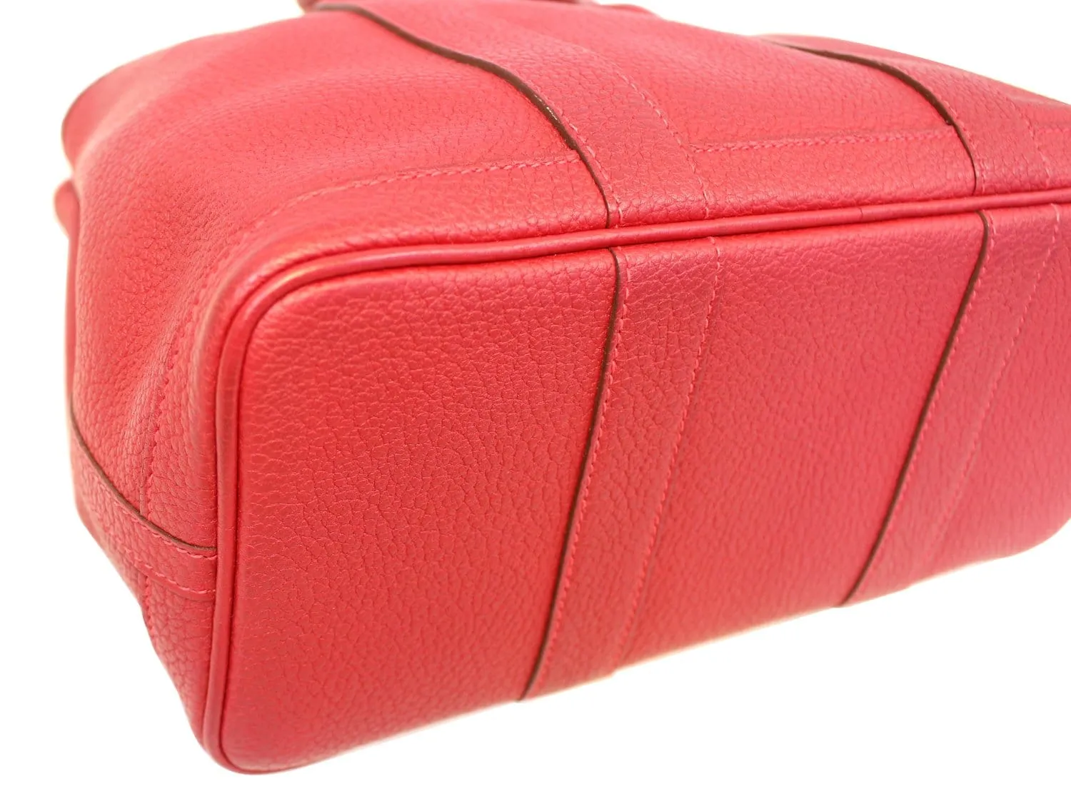 HERMES Negonda Leather Red Garden Party 30 Tote Bag