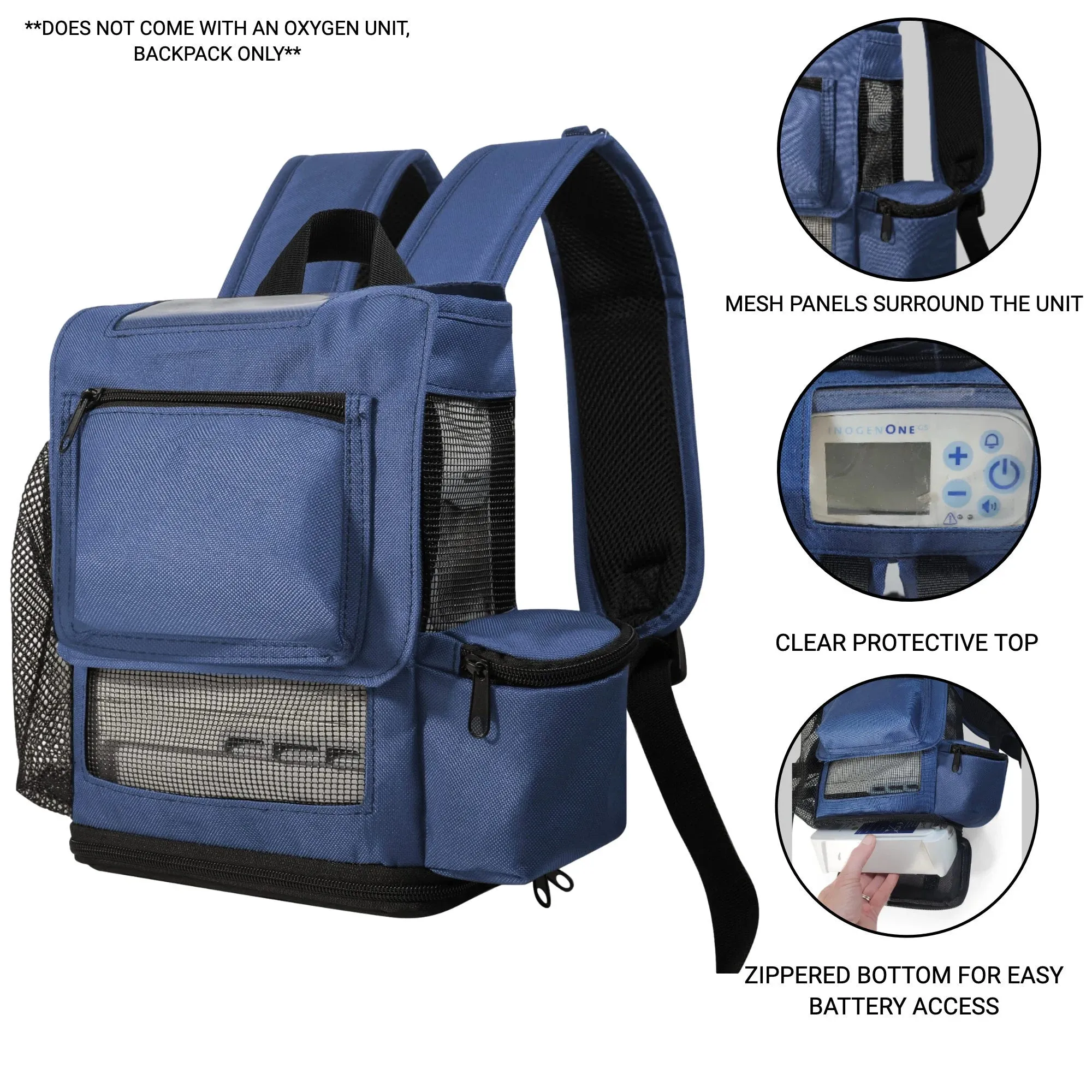 Inogen One G5 & Inogen Rove 6 Lightweight Backpack w/Pockets, ultra lightweight