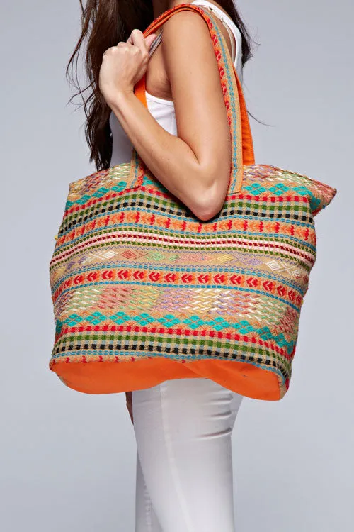 Jacquard Printed Tote Bag