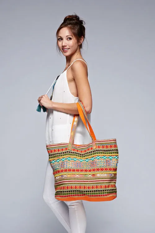 Jacquard Printed Tote Bag