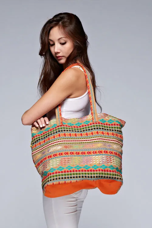 Jacquard Printed Tote Bag