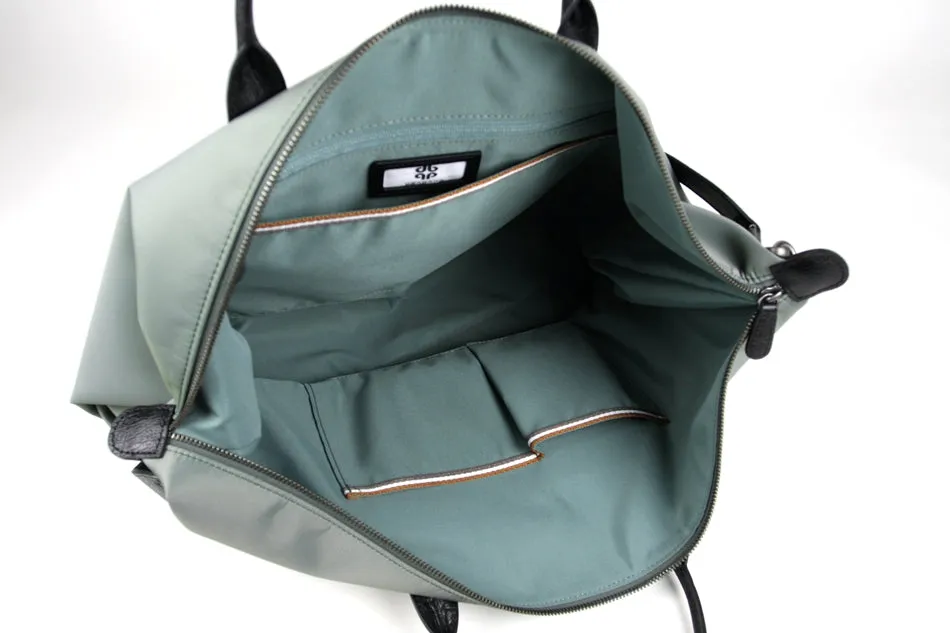 Khaki Womens Nylon Shoulder Totes Khaki Womens Nylon Shoulder Handbag Nylon Handbag Purse for Ladies