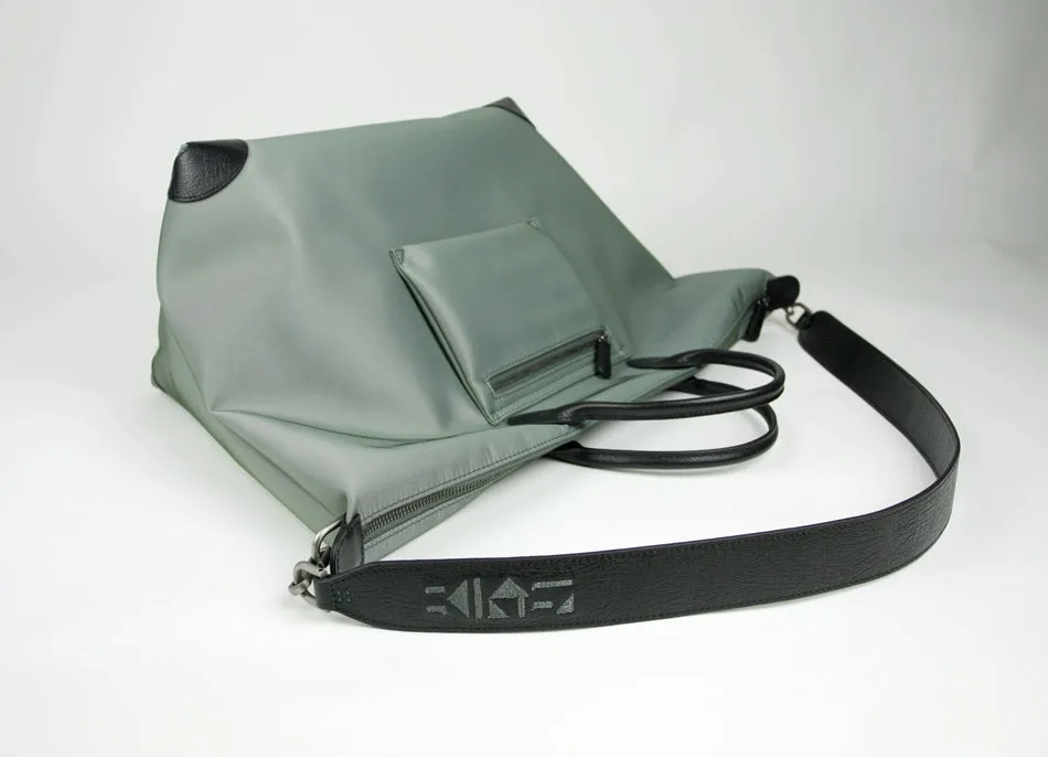 Khaki Womens Nylon Shoulder Totes Khaki Womens Nylon Shoulder Handbag Nylon Handbag Purse for Ladies
