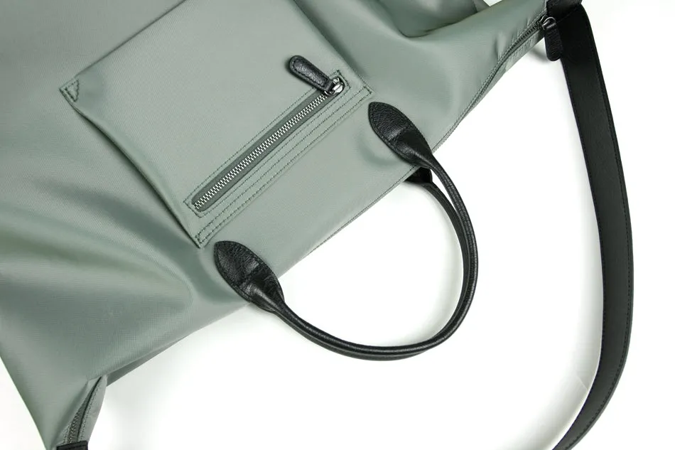 Khaki Womens Nylon Shoulder Totes Khaki Womens Nylon Shoulder Handbag Nylon Handbag Purse for Ladies