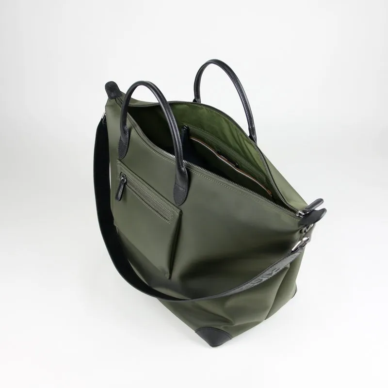 Khaki Womens Nylon Shoulder Totes Khaki Womens Nylon Shoulder Handbag Nylon Handbag Purse for Ladies