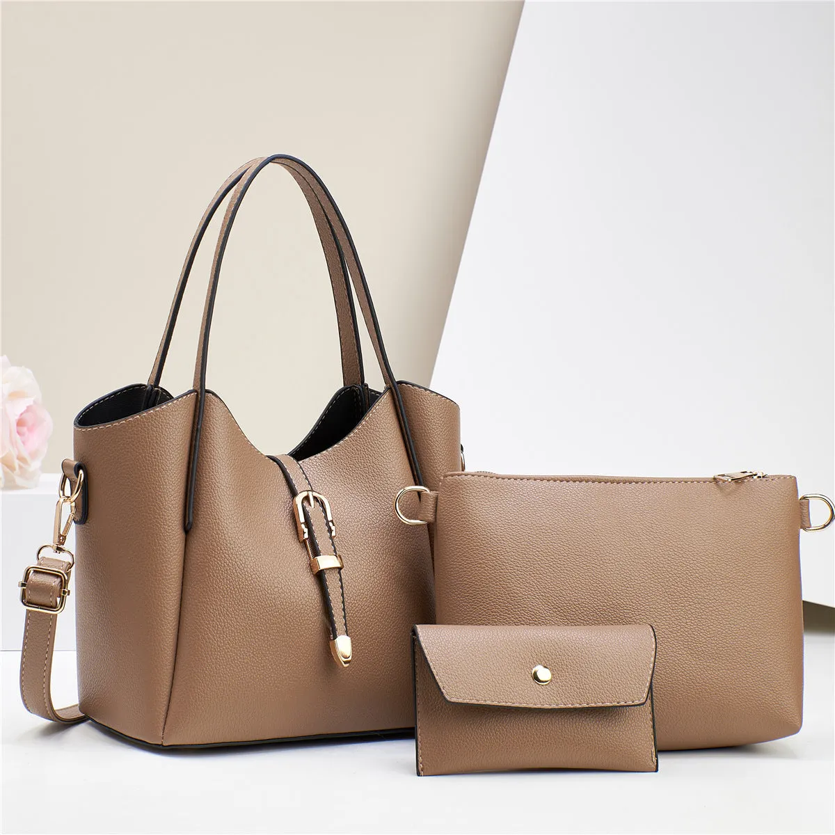 Large Capacity Totes Three-Piece Shoulder Bag