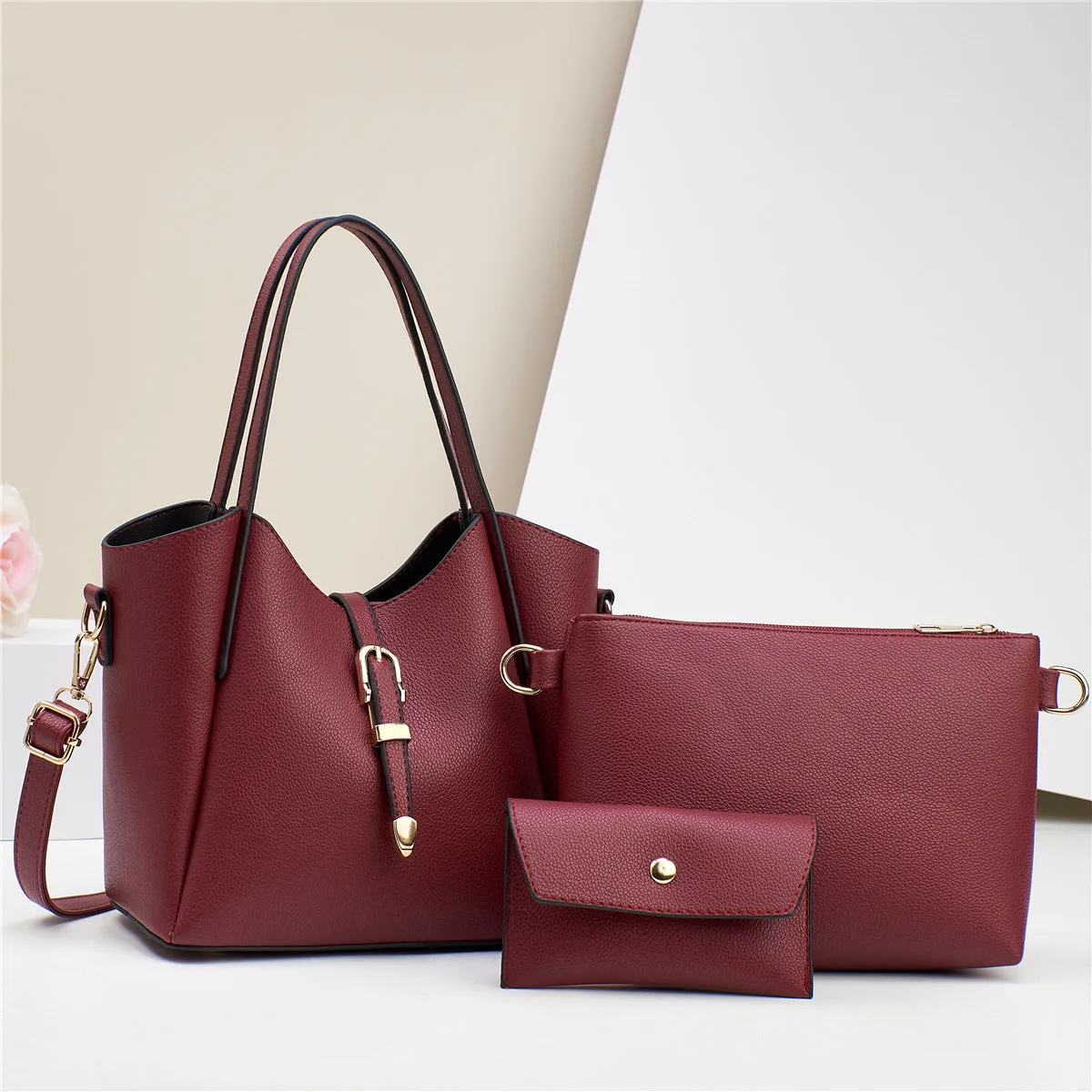 Large Capacity Totes Three-Piece Shoulder Bag
