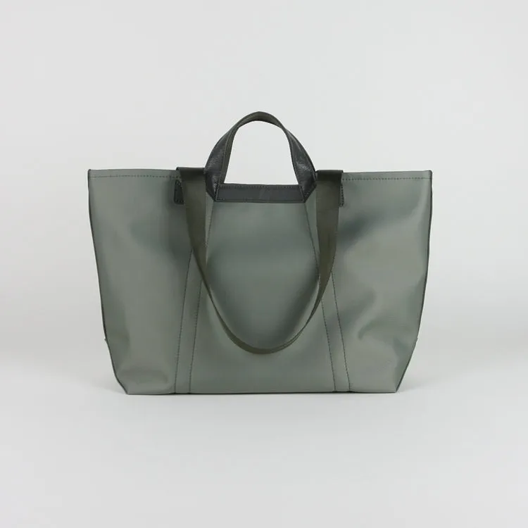 Light Green Womens Nylon Handbag Totes Light Green Womens Nylon Leather Shoulder Tote Purse for Ladies